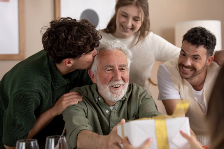 Family caregivers celebrate elder.
