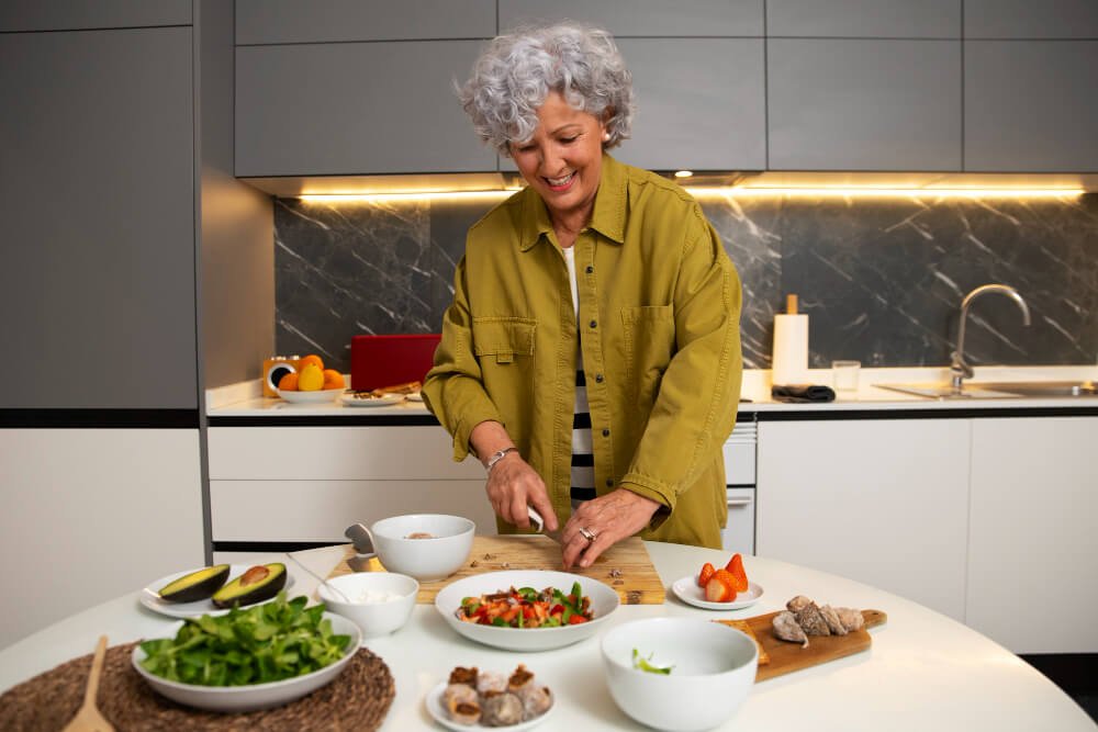 Family caregiver cooks.