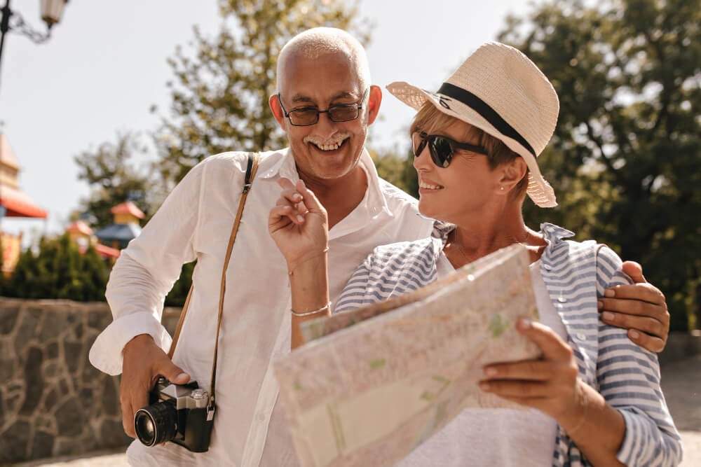 Senior couple on vacation