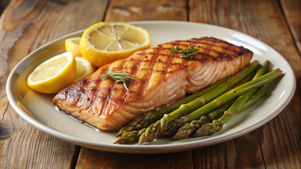 Salmon with asparagus